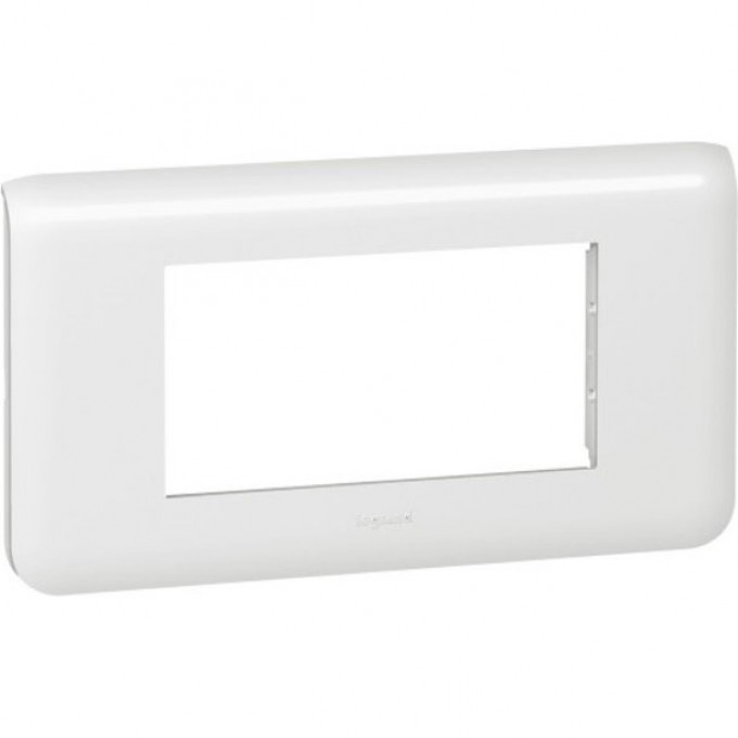 Рамка 4 модуля LEGRAND Mosaic горизонтальная, белая 78814