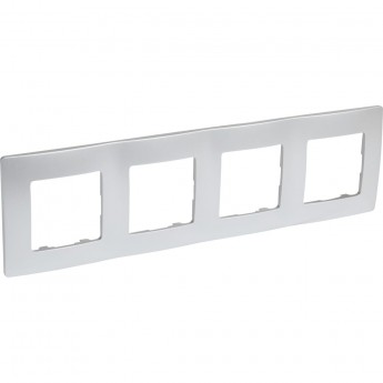 Рамка LEGRAND Etika 4 поста алюминий