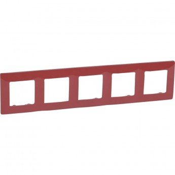 Рамка LEGRAND Etika 5 постов красный