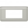 Рамка LEGRAND MOSAIC 4 модуля - алюминий 079314L