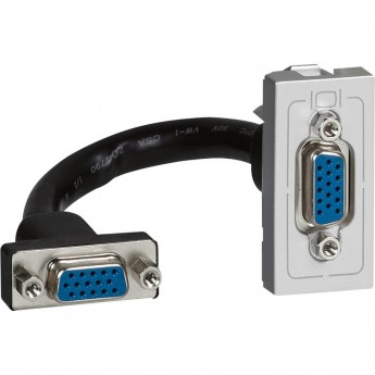 Розетка LEGRAND Mosaic HD15 1м алю +шнур Розетка LEGRAND Mosaic HD15 1м алю +шнур