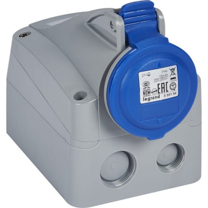 Розетка накладная LEGRAND IP44 200/250В 16A 2К+З P17 Tempra Pro 555154