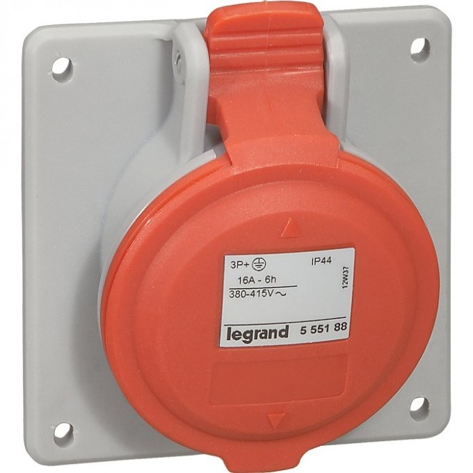 Розетка встраиваемая LEGRAND 16А 3К+Н+З 380В IP44 555189