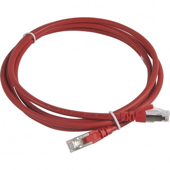Шнур коммутационный RJ 45, категория 6a, U/UTP - LSZH неэкранированный, 3 м, красный 51880