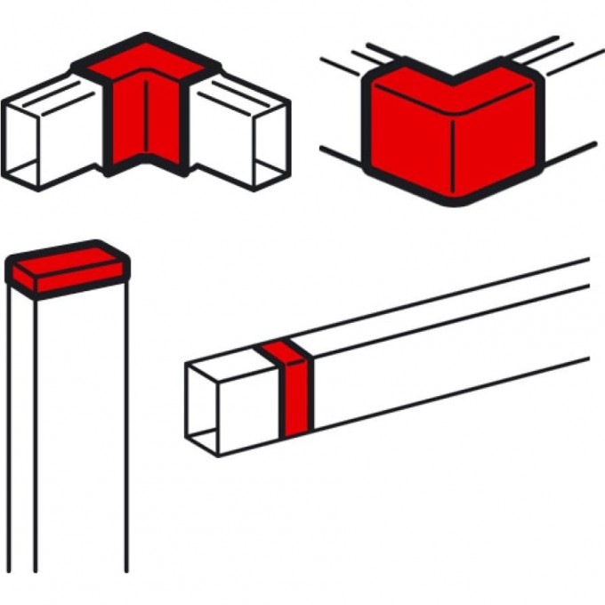 Торцевая заглушка/внутренний или внешний угол/накладка LEGRAND на стык для мини-каналов Metra 60x40 белый 638198