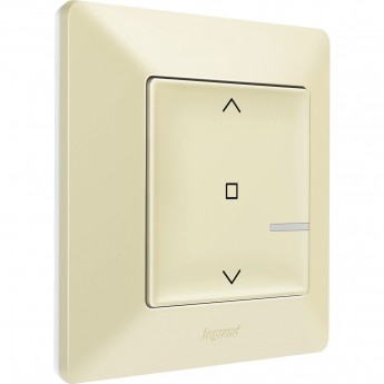 Умный беспроводной выключатель рольставней LEGRAND Valena Life with NETATMO, слоновая кость Умный беспроводной выключатель рольставней LEGRAND Valena Life with NETATMO, слоновая кость