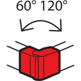 Внешний изменяемый угол LEGRAND от 60° до 120° для кабель-каналов Metra 85x50 белый