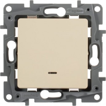Выключатель LEGRAND Etika с подсветкой 10 A 250 В слоновая кость