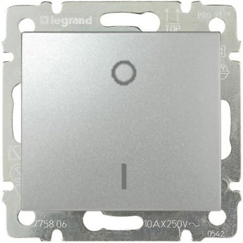 Выключатель LEGRAND Valena двухполюсный 16 A 250 В алюминий