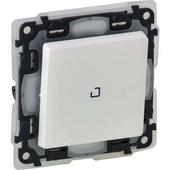 Выключатель LEGRAND Valena LIFE IP44 10АХ 250В с подсветкой с лицевой панелью белый