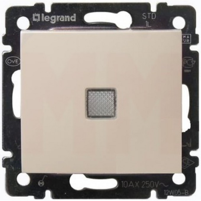 Переключатель на два направления LEGRAND Valena с подсветкой 16 A 250 В слоновая кость 774103