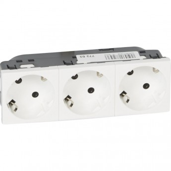 Розетка LEGRAND Mosaic 3Х2К+З под углом 45°, белый