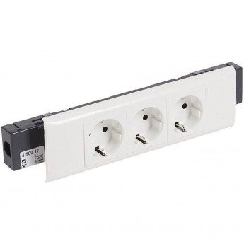 Розетка LEGRAND MOSAIC DLP с суппортом для крышки 65мм 3x2К+З, безвинтовые зажимы Розетка LEGRAND MOSAIC DLP с суппортом для крышки 65мм 3x2К+З, безвинтовые зажимы