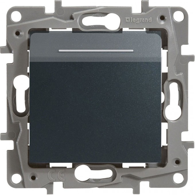 Выключатель LEGRAND Etika для гостиничных номеров с выдержкой времени и подсветкой антрацит 672693