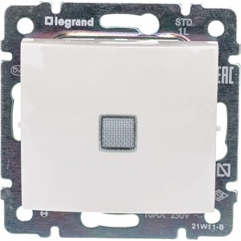 Выключатель LEGRAND Valena одноклавишный с подсветкой 10А слоновая кость